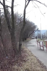 Brunette Chick Evelyn Lory Squats Down On A Tender Red Sex Toy By The Bar In This Solo Pics