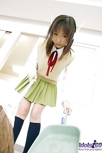 Switching Between Simple White Lingerie And Straw Underwear, And With Her Leg In White Satin Socks.