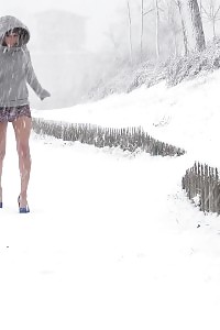 Blonde Lady Justine Tag Teams Her Cunt And Booty With 2 Silver Toys