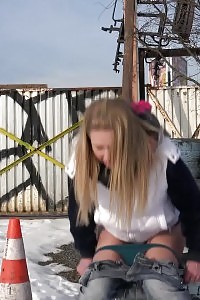 Sexy Blonde Swank Her Magnificent Big Belly While Licking Off Her Fuckers Dick