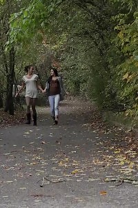 Flirtatious Harlot Ana Lya Bend Over To Give A Cock Sucking And Lifts Her Leg To Getting Her Booty Penetrated After