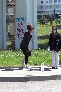 Brunette Doll Taking In 2 Cocks In Her Ass